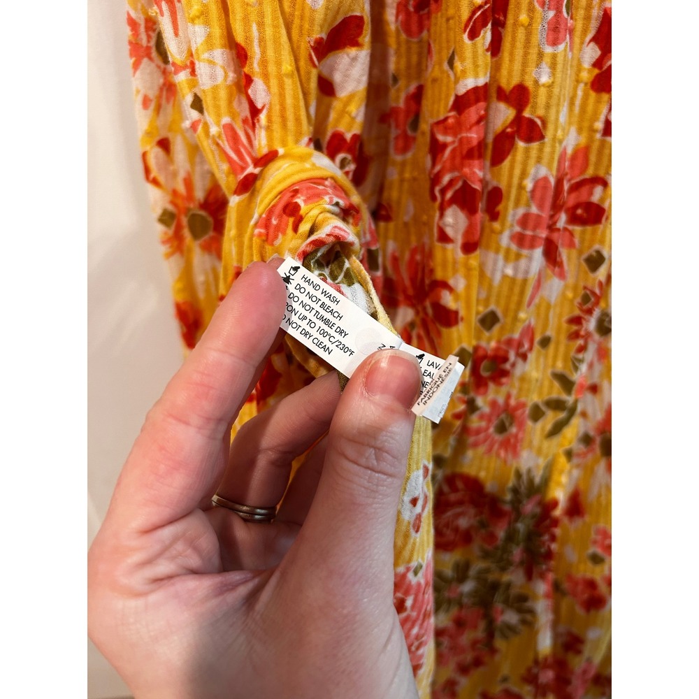 Poupette St Barth Floral Maxi Dress Fringe Women's XS Resortwear Vacation‎ Boho - Picture 12 of 14